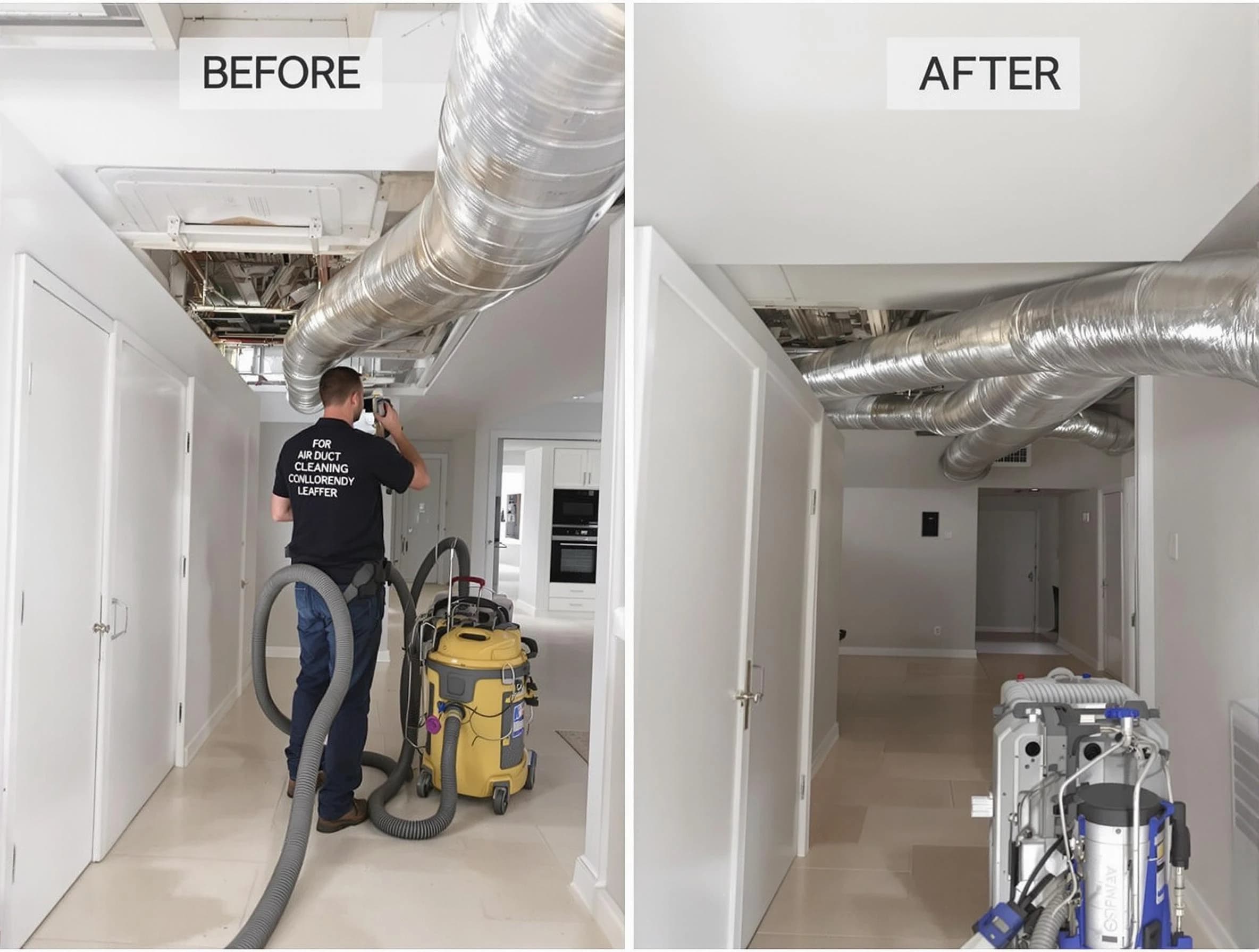 Beverly Air Duct Cleaning professional performing thorough air duct cleaning in Beverly