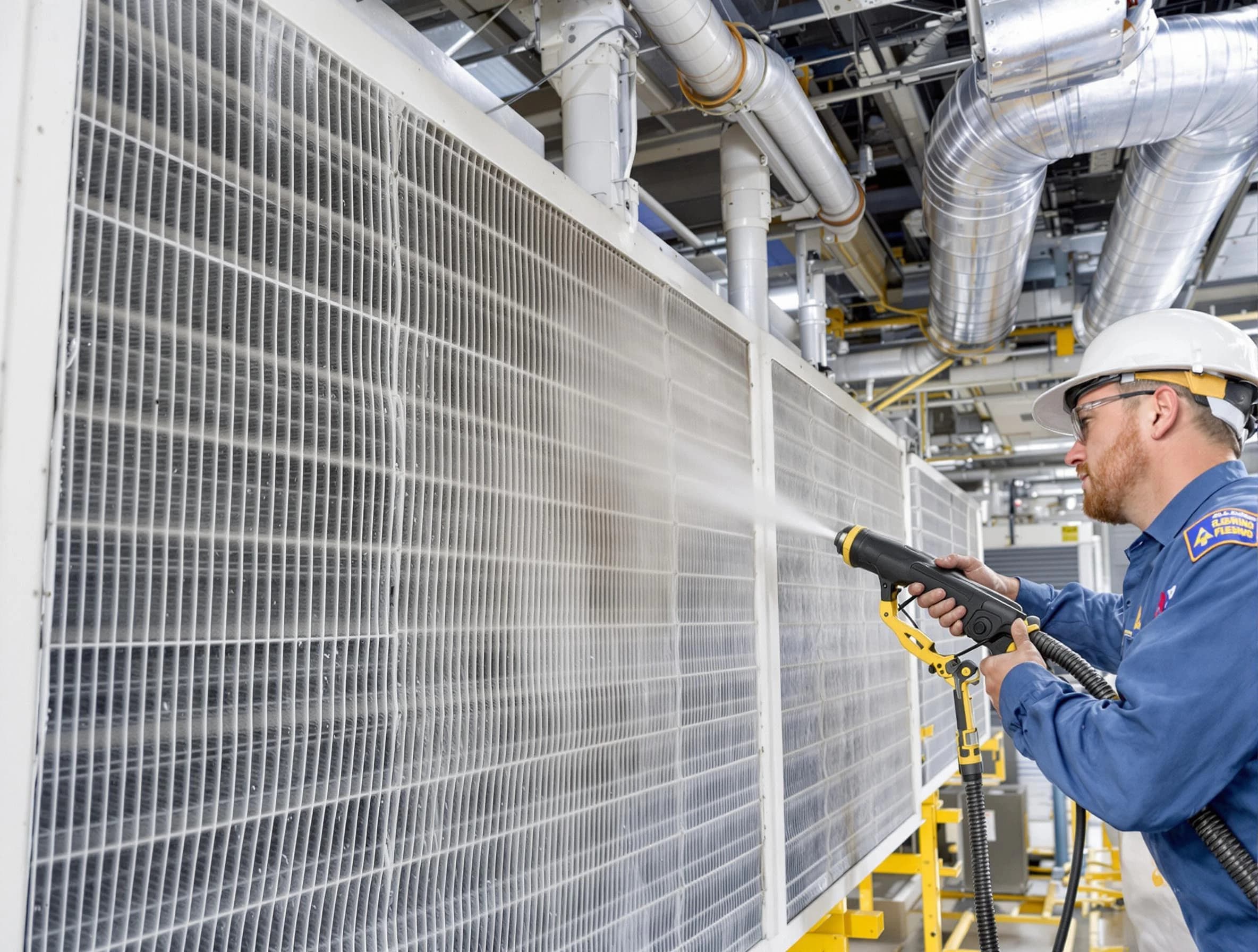 Professional commercial coil cleaning by Beverly Air Duct Cleaning in Beverly