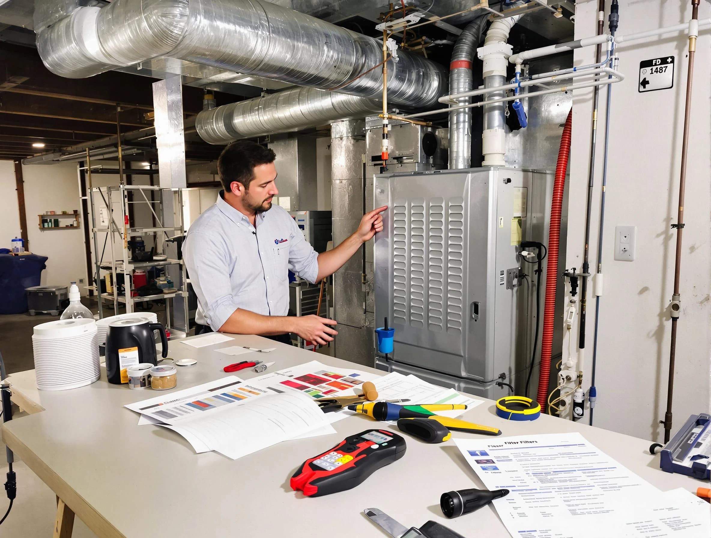 Beverly Air Duct Cleaning inspector conducting detailed filter system evaluation using professional diagnostic tools in Beverly